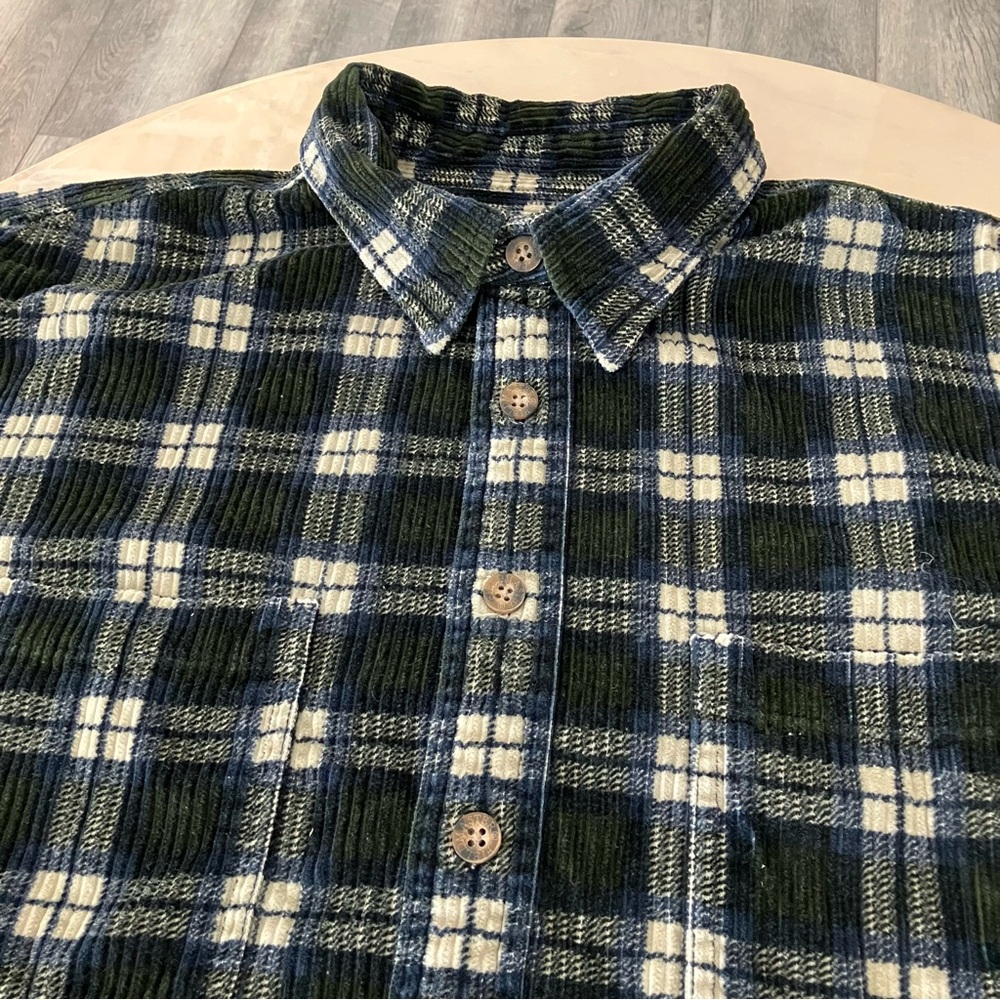 Fieldmaster Corduroy Plaid Button Down Shirt.